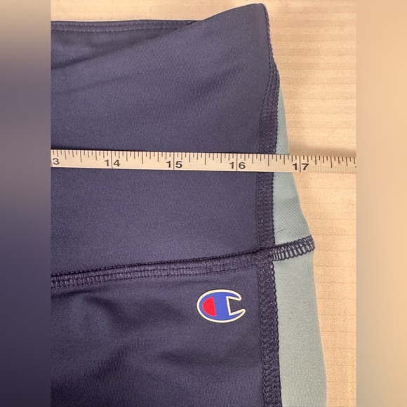 Champion Womens XL Colorblock Sport Legging Navy Light Blue Zip Ankle Athleisure - Picture 8 of 12